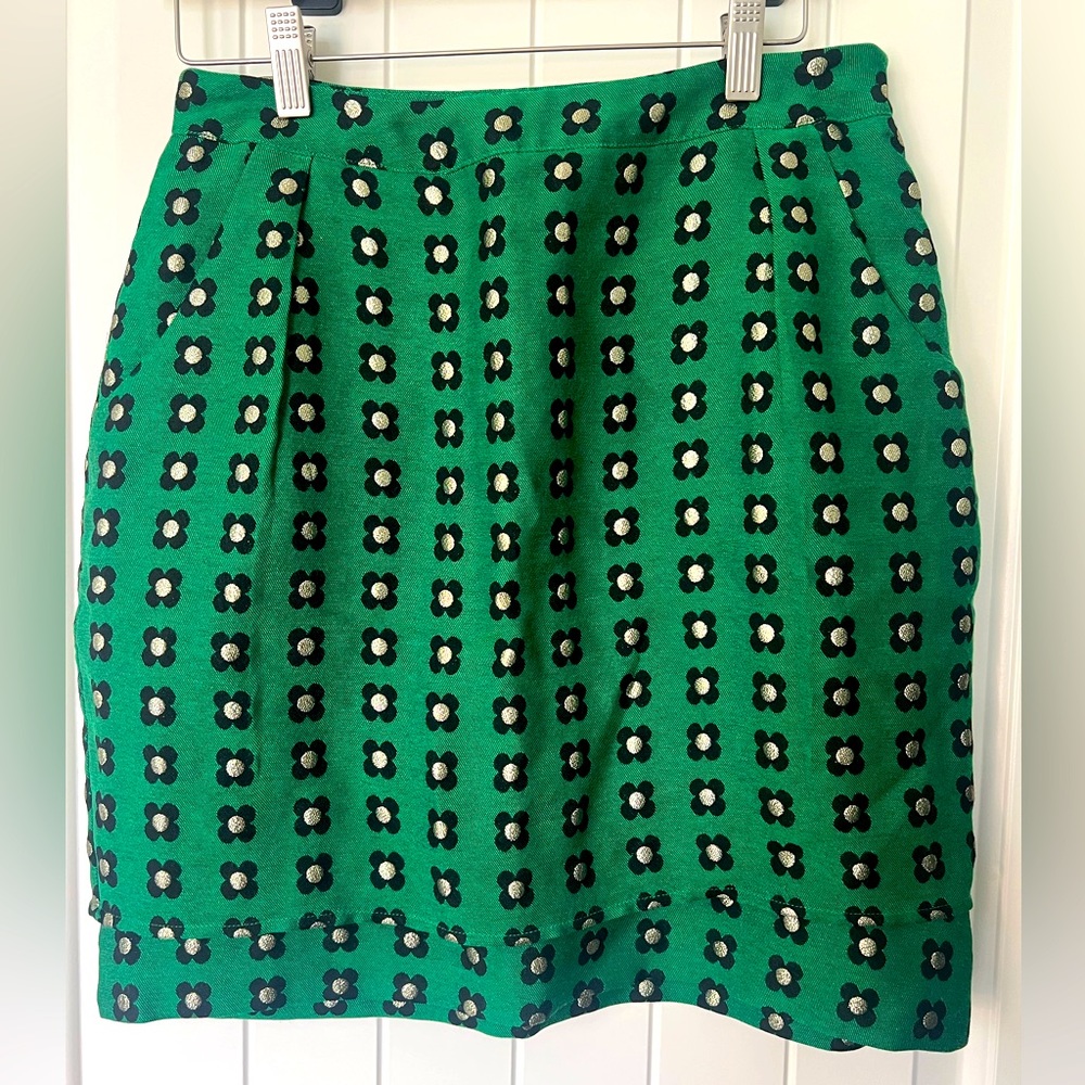 HD in Paris Green Floral Pencil Skirt